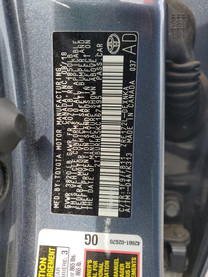 Lot #3301766372 2019 TOYOTA COROLLA L