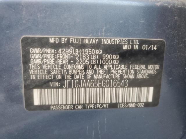 2014 SUBARU IMPREZA - JF1GJAA65EG016543