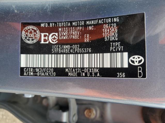 2020 TOYOTA COROLLA SE - 5YFB4RBE4LP055376
