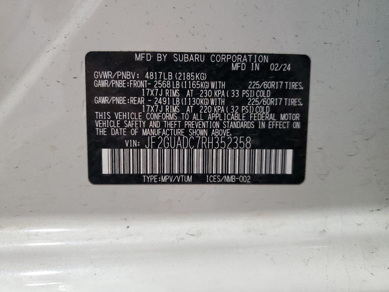 SUBARU CROSSTREK PREMIUM