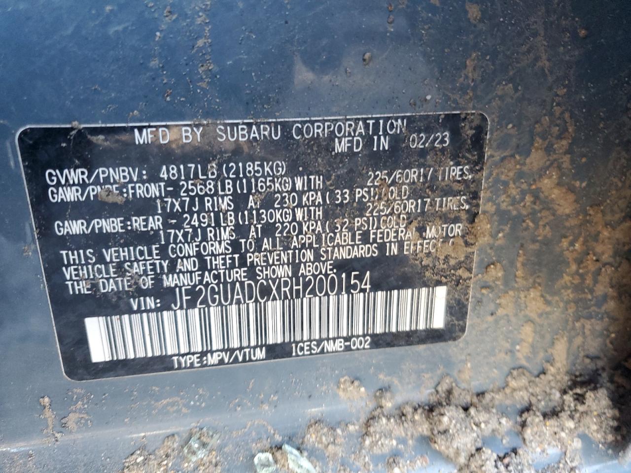 SUBARU CROSSTREK PREMIUM