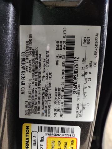 2018 FORD FUSION TIT - 3FA6P0D92JR226112