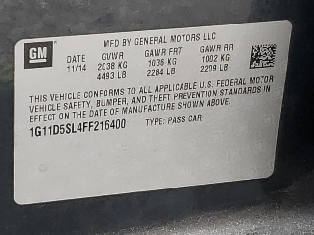 2015 CHEVROLET MALIBU 2LT 1G11D5SL4FF216400