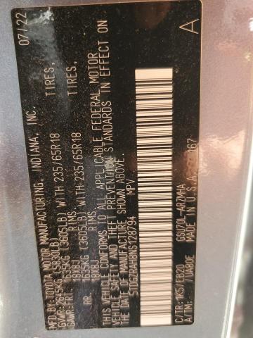 2022 TOYOTA HIGHLANDER - 5TDGZRAH8NS128794