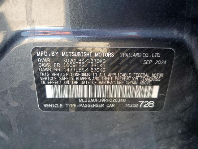2024 MITSUBISHI MIRAGE ES ML32AUHJ9RH026348