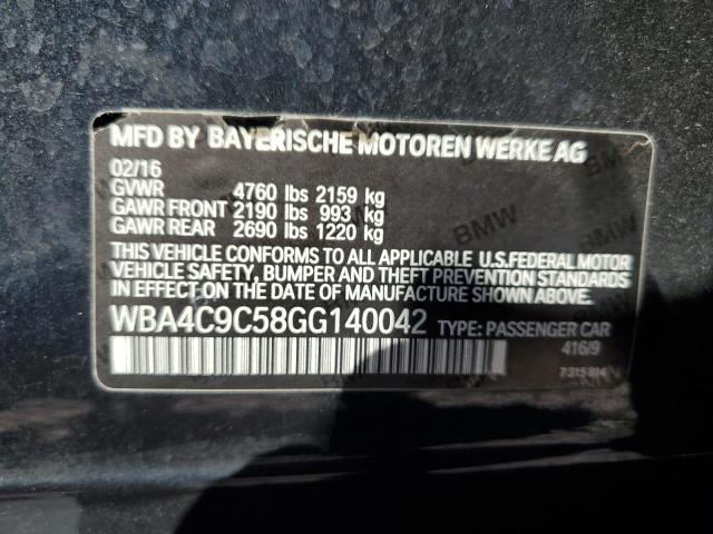 2016 BMW 428 XI GRA WBA4C9C58GG140042