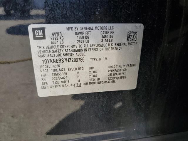 2017 CADILLAC XT5 PREMIUM LUXURY 1GYKNERS7HZ203786