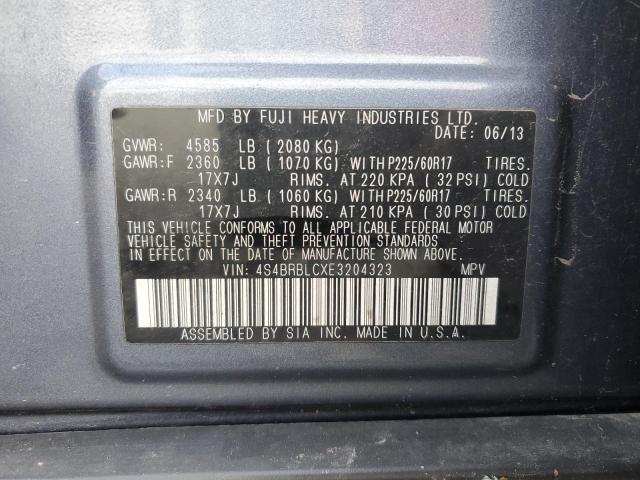 2014 SUBARU OUTBACK 2. - 4S4BRBLCXE3204323