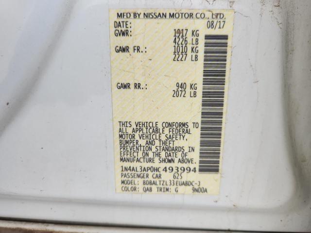 2017 NISSAN ALTIMA 2.5 - 1N4AL3AP0HC493994