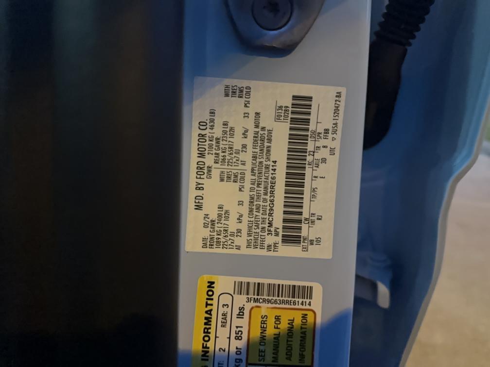 2024 FORD BRONCO SPO - 3FMCR9G63RRE61414