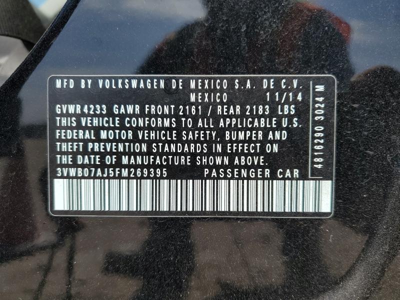 2015 VOLKSWAGEN JETTA SE - 3VWB07AJ5FM269395