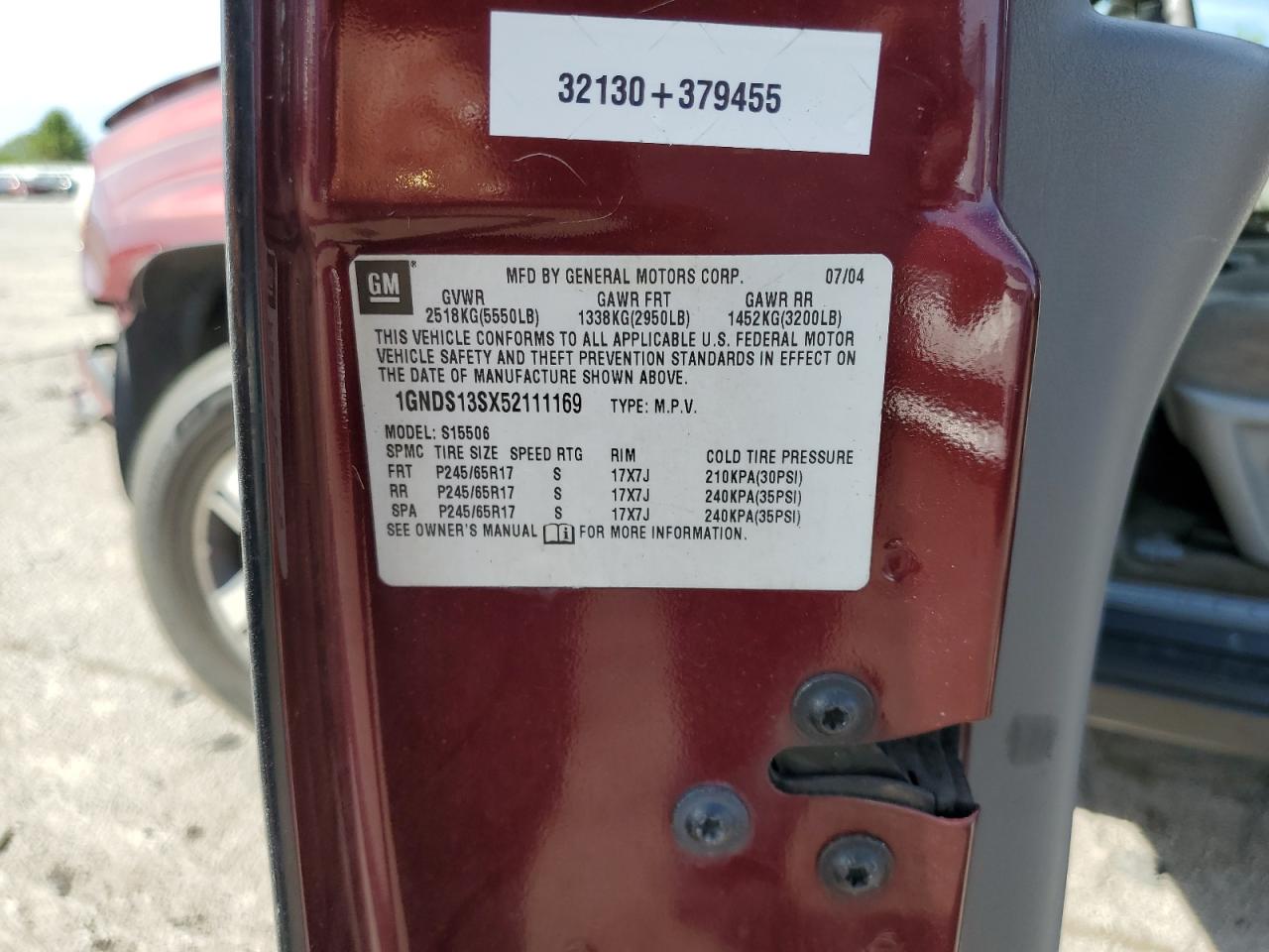 Lot #3260674654 2005 CHEVROLET TRAILBLAZE