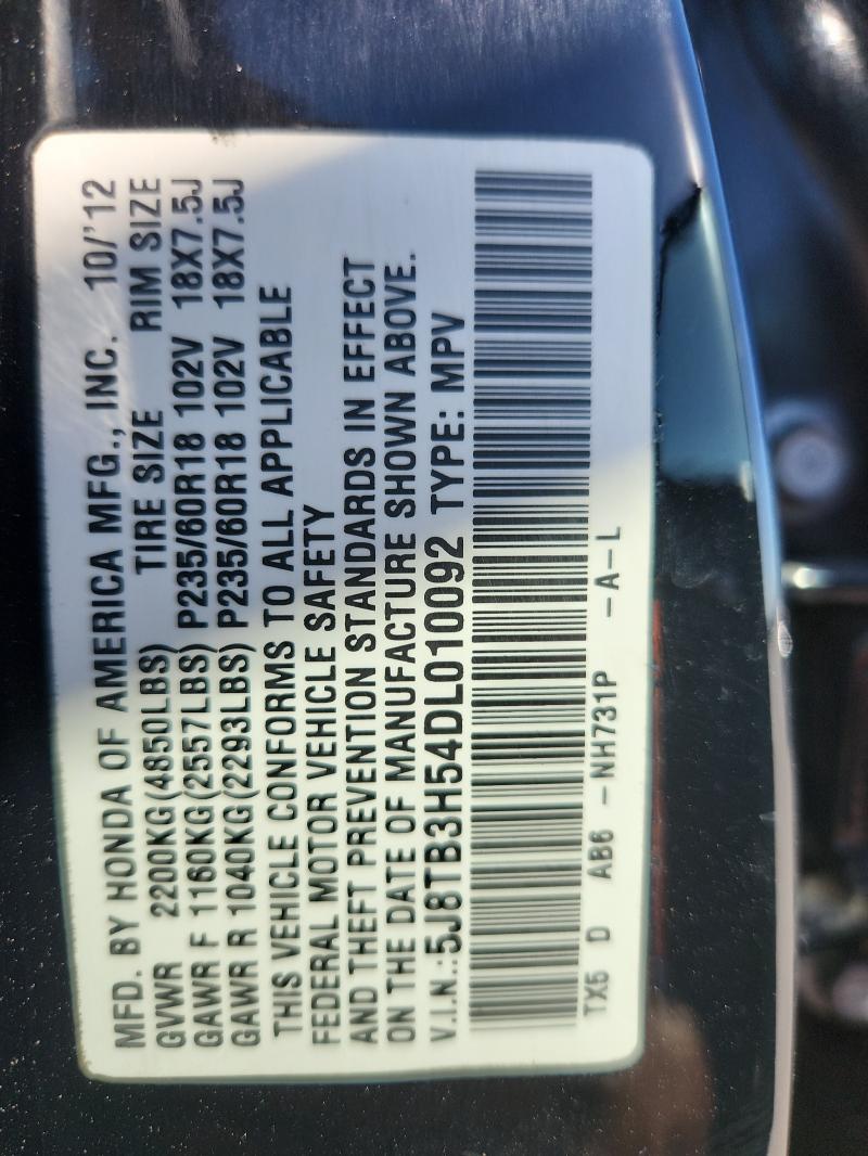 2013 ACURA RDX - 5J8TB3H54DL010092