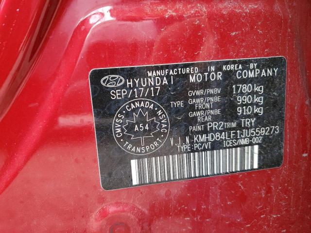 2018 HYUNDAI ELANTRA SE - KMHD84LF1JU559273