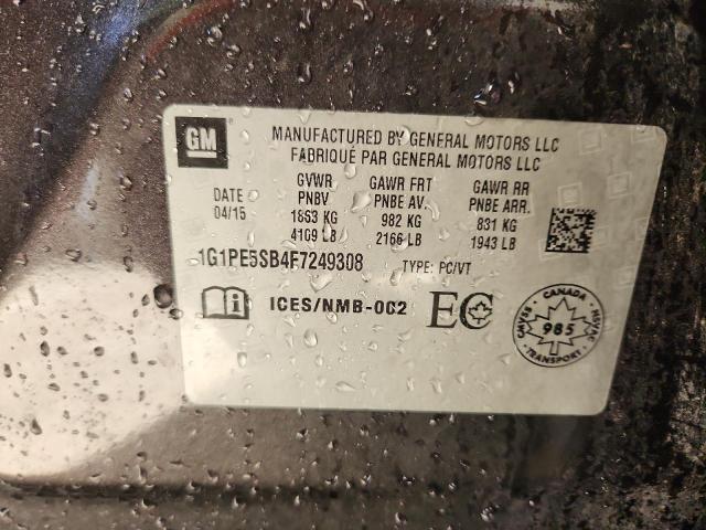 2015 CHEVROLET CRUZE LT 1G1PE5SB4F7249308