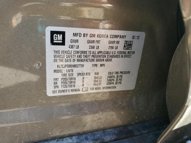 2022 CHEVROLET TRAX 1LT #3281597415