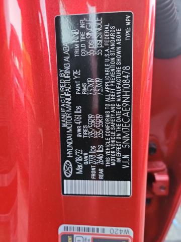 2022 HYUNDAI TUCSON LIM - 5NMJECAE9NH108478