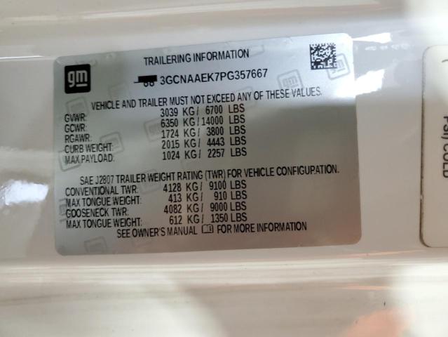 2023 CHEVROLET SILVERADO C1500 - 3GCNAAEK7PG357667