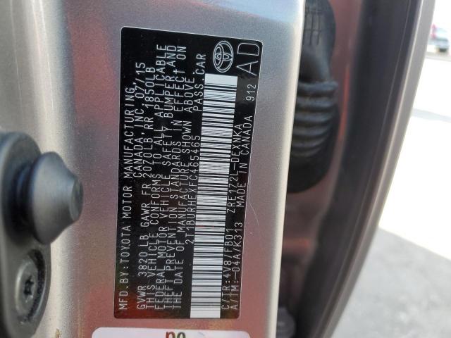 2015 TOYOTA COROLLA L - 2T1BURHEXFC465465