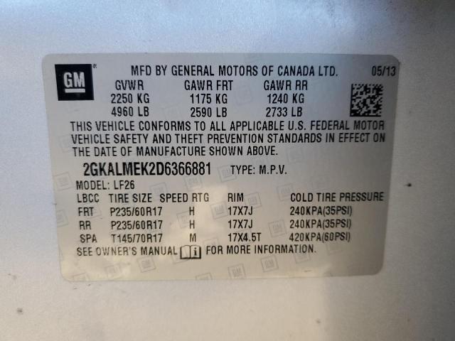 2013 GMC TERRAIN SL - 2GKALMEK2D6366881