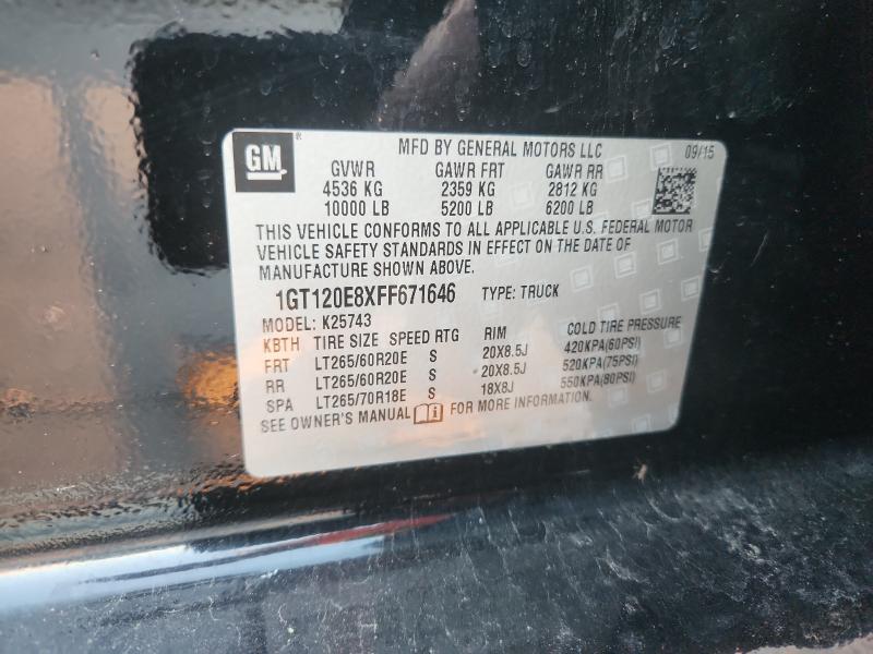 2015 GMC SIERRA 2500 1GT120E8XFF671646