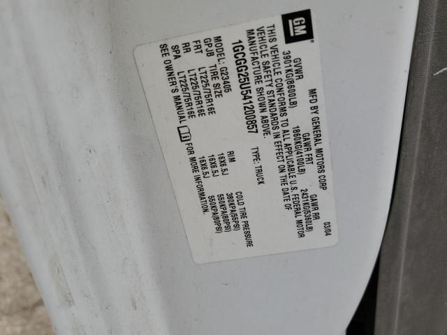 2004 CHEVROLET EXPRESS G2 #3283337957