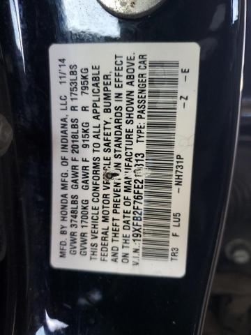 2015 HONDA CIVIC SE 19XFB2F76FE216813