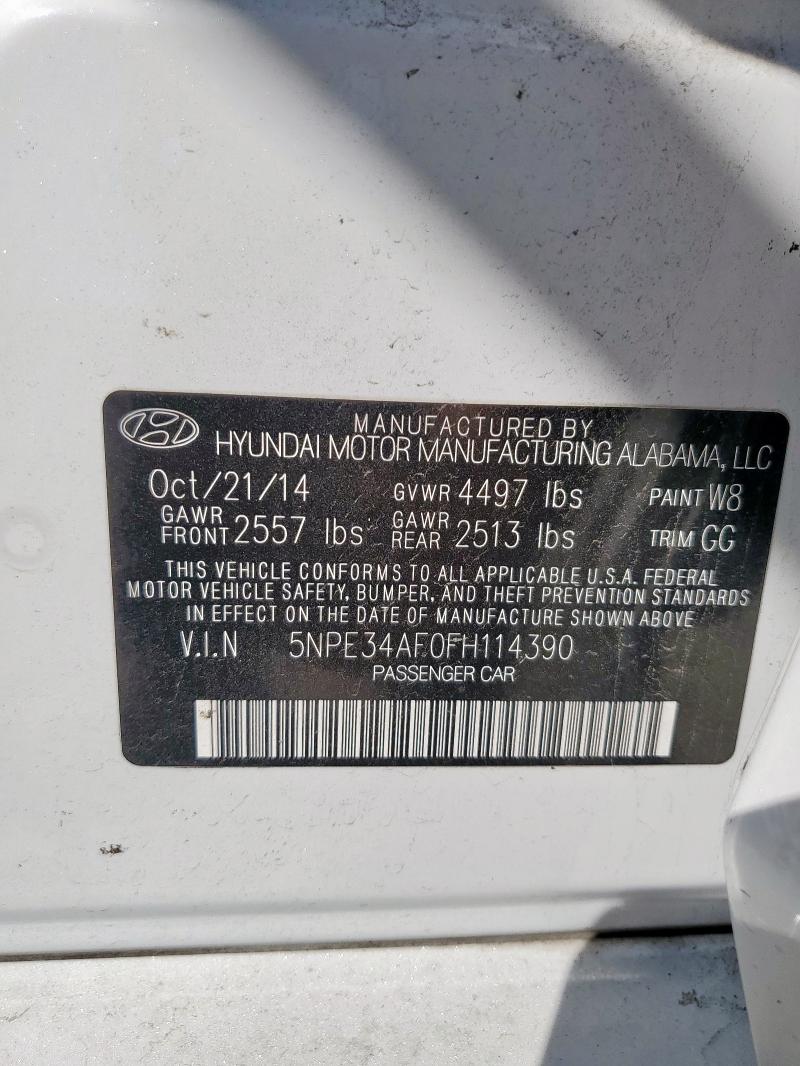 2015 HYUNDAI SONATA SPO - 5NPE34AF0FH114390