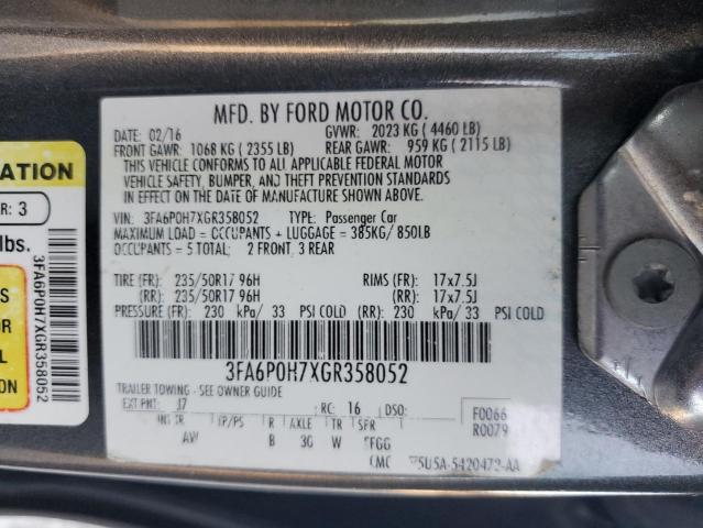 2016 FORD FUSION SE #3301660623