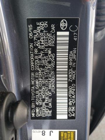 2015 TOYOTA PRIUS JTDKN3DU7F1982945