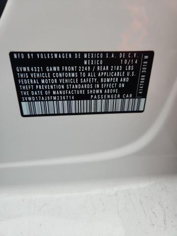 2015 VOLKSWAGEN JETTA SE - 3VWD17AJ9FM236714