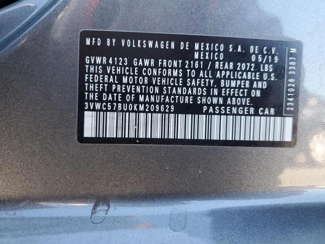 2019 VOLKSWAGEN JETTA S 3VWC57BU0KM209629