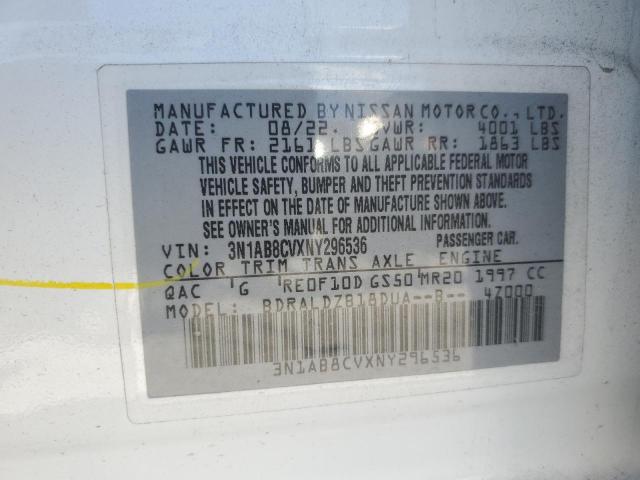 2022 NISSAN SENTRA SV 3N1AB8CVXNY296536