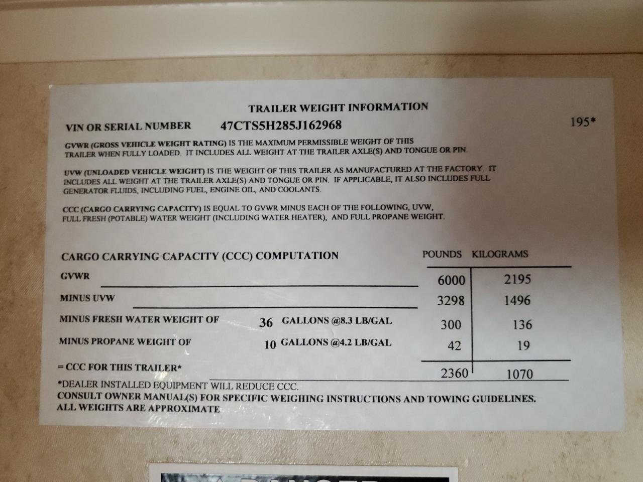 Lot #3256329350 2005 KODIAK SKAMPER