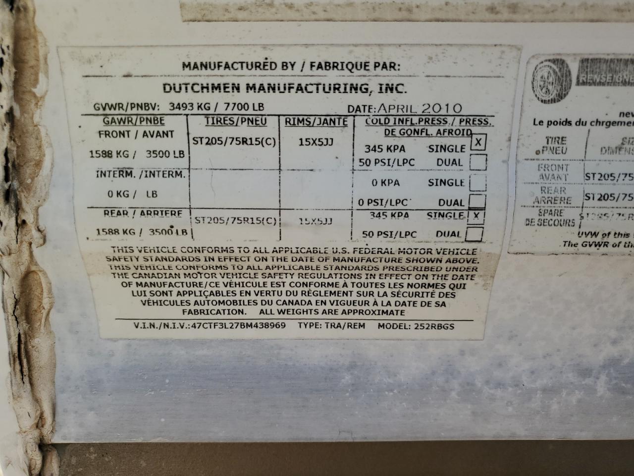 Lot #3285102383 2011 UNK TRAILER