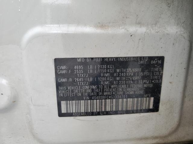 2016 SUBARU OUTBACK 2. #3296312411