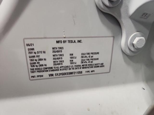 2021 TESLA MODEL Y #3293577963