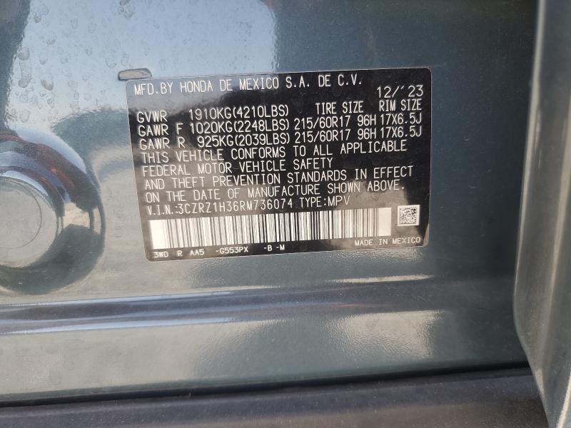 2024 HONDA HR-V LX - 3CZRZ1H36RM736074