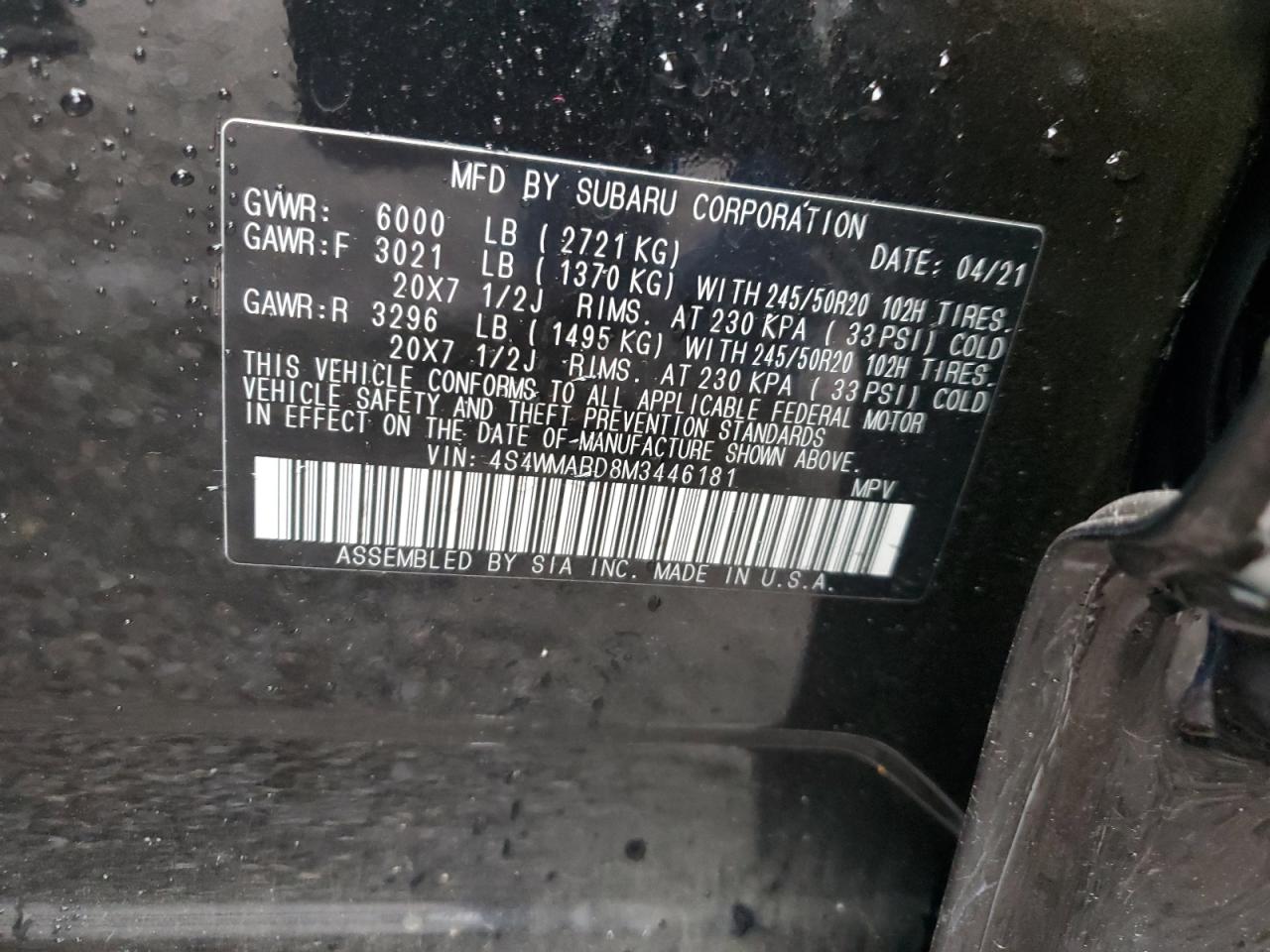 SUBARU ASCENT TOURING