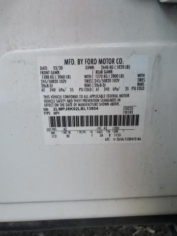 2020 LINCOLN NAUTILUS R #3290319966