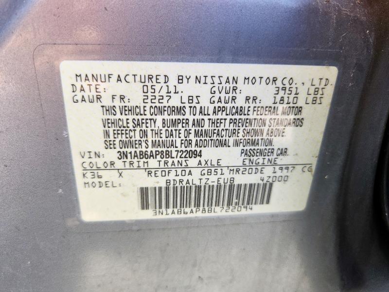 2011 NISSAN SENTRA - 3N1AB6AP8BL722094