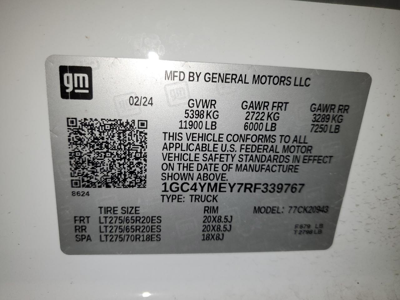 Lot #3291236001 2024 CHEVROLET SILVERADO