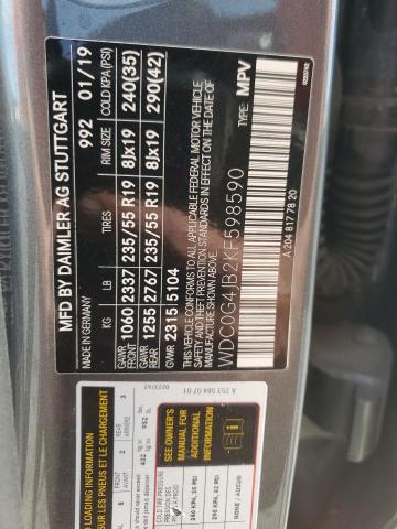 2019 MERCEDES-BENZ GLC 300 - WDC0G4JB2KF598590