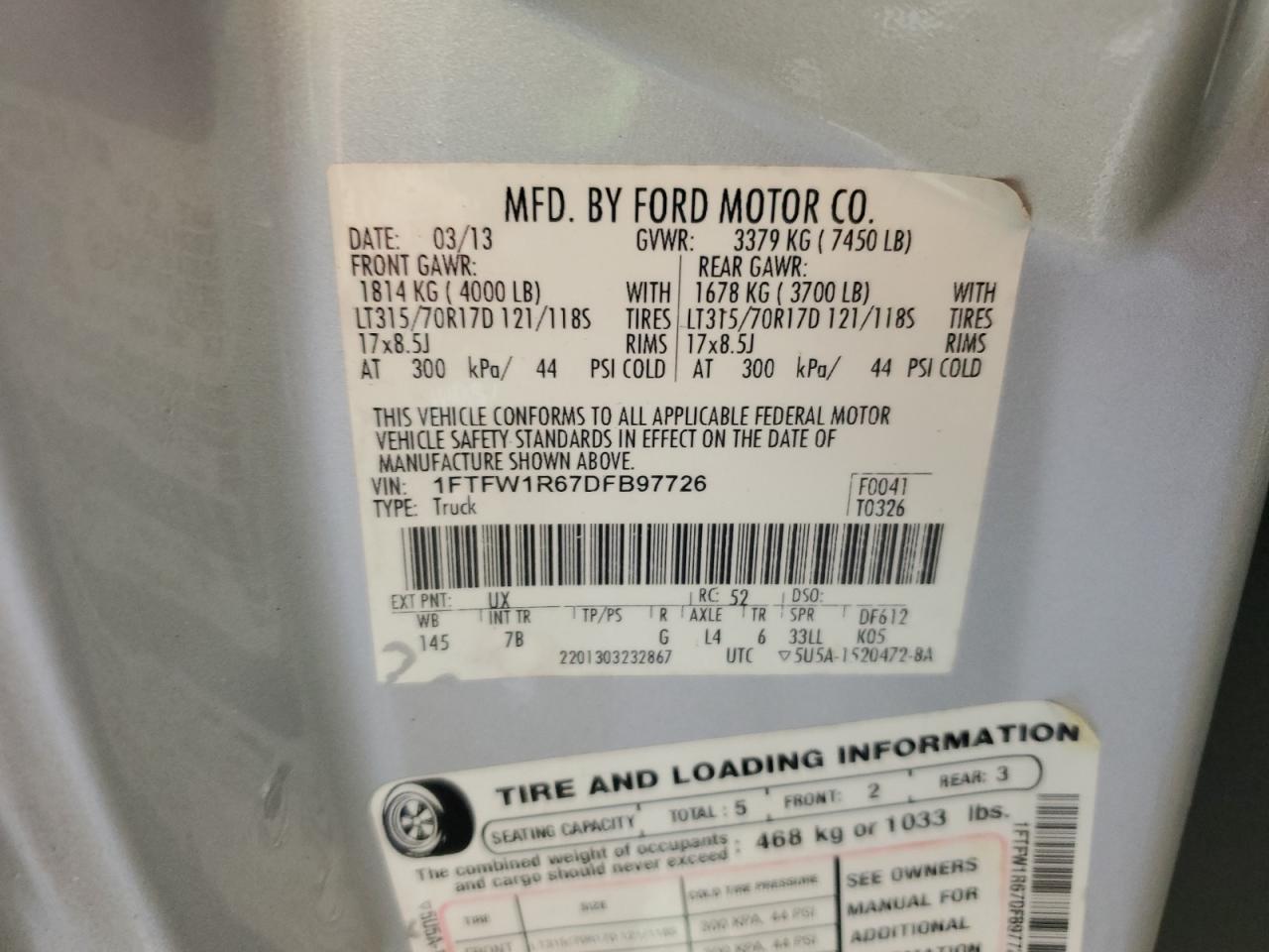 FORD F-150 SVT RAPTOR