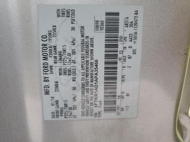 2010 FORD RANGER - 1FTKR1AD1APA35466