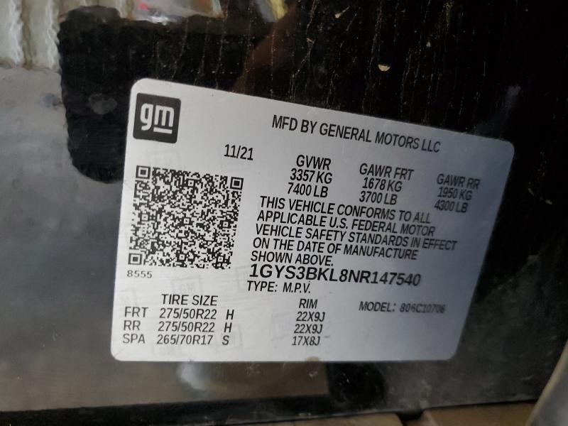 2022 CADILLAC ESCALADE P #3287641017