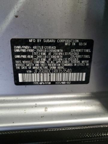 2024 SUBARU CROSSTREK - JF2GUADC1RH353540