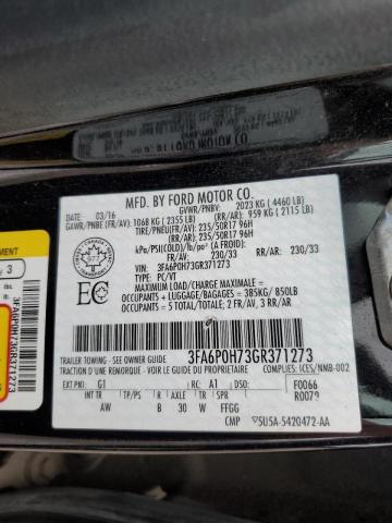 2016 FORD FUSION SE - 3FA6P0H73GR371273