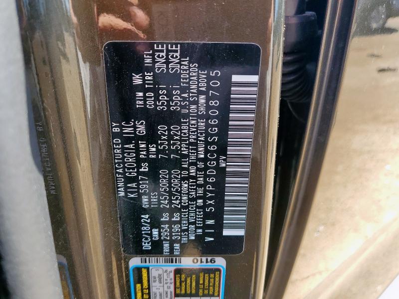 2025 KIA TELLURIDE - 5XYP6DGC6SG608705