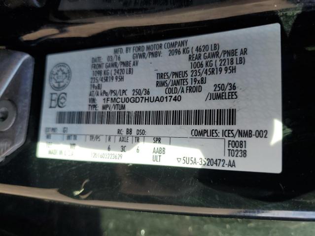 2017 FORD ESCAPE SE - 1FMCU0GD7HUA01740